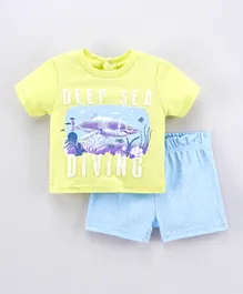 Lily and Jack Deep Sea Diving Tee And Shorts Set - Yellow