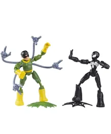 Marvel Spider-Man Bend and Flex Black Suit Spider-Man Vs. Doc Ock Action Figure Toys Multicolor - 6 Inches