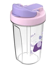Portable Straw Direct Drinking Bottle (400ml) - Purple