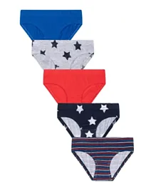 Minoti Striped Stars Underpants - Pack of 5