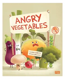 ساسي أنغري فيدجتبلز بيكتشور بوك - كتاب صور  للخضروات بأشكال الوجه الغاضب من ساسي  - باللغة الإنجليزية