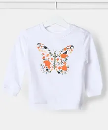 Zarafa - Placement Print Sweater - White