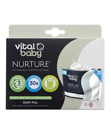 Vital Baby Nurture Microwave Sterilising Bags 5 Pack - Transparent White