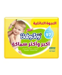 Baby Joy Thick and Scented, Family Pack, 80 Wet Wipes