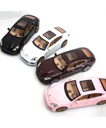 1:24 Porsche Paramela Sound & Light Music Four Doors Pull Back Alloy Car Model - Assorted