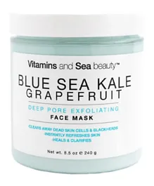 Vitamins And Sea Beauty - Blue Sea Kale & Grapefruit Deep Pore Exfoliating Face Mask - 240g