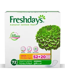 Freshdays Daily Liners  Normal - 72 Pieces