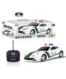 Power Joy RC Fast Police Car Battery Operated - White