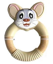 Luqu - Silicone & Wood Teether - Face