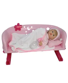 Bambolina Baby Nena with Bed & Accessories - Height 36 cm
