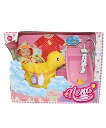 Bambolina Baby Nena With Plastic Bag With Bathtub & Accessories - Multicolor