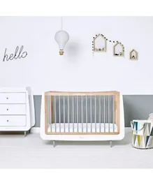 Snuz SnuzKot Skandi Convertible Nursery Cot Bed with 3 Mattress Height - Grey