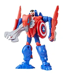 Marvel Classic Mech Strike 3.0 Captain America with Redwing Action Figure - 10cm