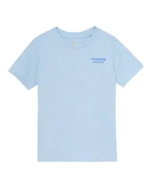 Cheekee Munkee Logo Embroidered T-shirt - Blue