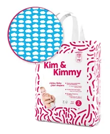 Kim & Kimmy Little Clouds Diapers Size 2 - 72 Pieces