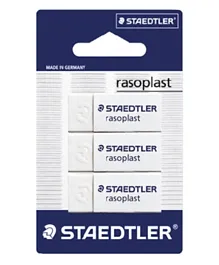 Staedtler Erasers Pack of 3 - White