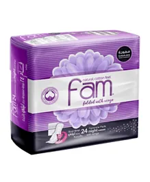 Fam - Maxi Sanitary Pad Folded with Wings - 24 Pads