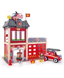 هايب - لعبة محطة الإطفاء الخشبية  متعددة الألوان  - 13 قطعة