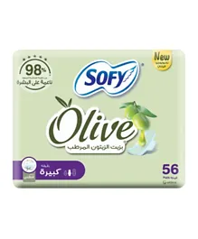 Sofy - Olive Slim Large Sanitary Pads with Wings - 56 Pads