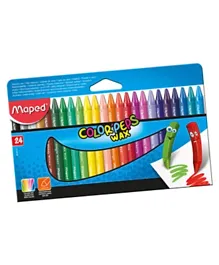 ميبد - أقلام شمع ملونة  - مجموعة من 24