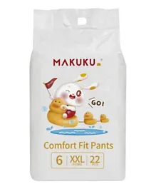 MAKUKU Comfort Fit Pant Diapers Size 6 - 22 Pieces