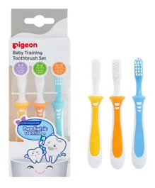 بيجن - مجموعة فرشاة أسنان لتدريب الأطفال - 3 قطع