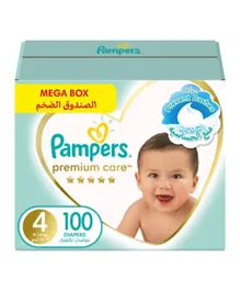 Pampers Premium Care Taped Diapers Mega Box Size 4 - 100 Pieces