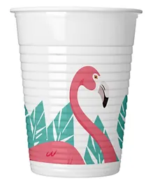 Procos Plastic Cups Flamingo 200mL - Pack of 8