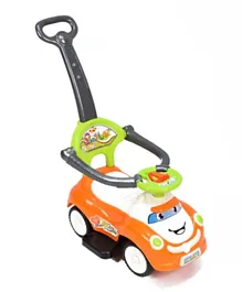 أملا - سيارة دفع للأطفال مزودة بالموسيقى وعصا التحكم - برتقالي