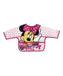 Disney Minnie Sleeved Bib - Pink White
