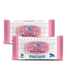 Cool & Cool Baby Wipes Twin Pack - 80 Wipes