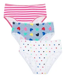 Minoti - Hearts Print  Knickers -Pack of 3 - Multicolor