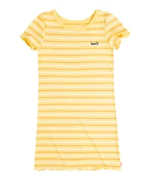 Levi's - Striped Rib Dress - Yellow