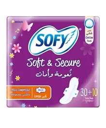 Sofy - Sanitary Napkin Soft Large with Wings Maxi Compressed - 30 + 10 Pads