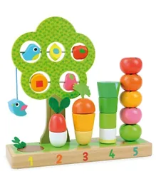 Vilac Wooden I Learn Counting Vegetables - Green