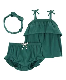 Carter's - 3-Piece Crinkle Jersey Outfit/Co-ord Set - Green