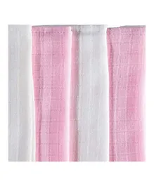 Mycey 6-Pieces Muslin Mouth Cloth Set - Pink White