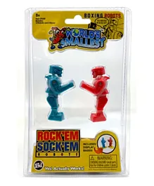SUPER IMPULSE Worlds Smallest Rock 'Em Sock 'Em Robots Collectible Toy - Pack of 2