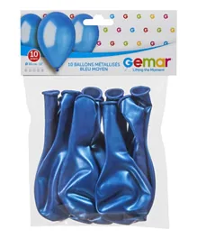 Gemar Pearl Blue Balloons - 10 Pieces