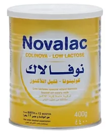 Novalac - Colinova Low Lactose Baby Milk 400 Gm - 0-12M