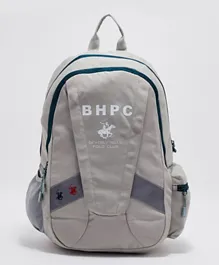 Beverly Hills Polo Club Logo Detail Backpack Grey - 18 Inches