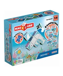 Geomag Magicube Printed Sea Animals + Cards STEM Toy 11 Pcs