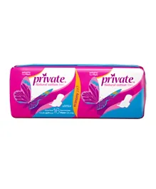 Private Extra Thin Super Sanitary Pads - 16 Pieces