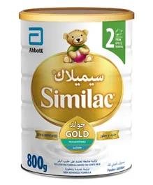 Similac - Gold Milk Infant Formula (2) 800 Gm - 6-12 M