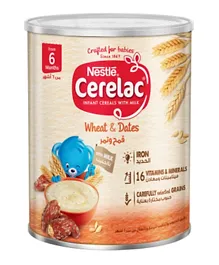Cerelac Infant Cereals with Iron Plus Wheat & Dates Tin - 400g