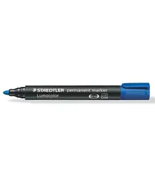 Staedtler Lumocolor Permanent Marker - Bullet Tip - Blue (Pack of 10)