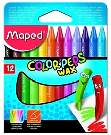 ميبد - أقلام شمع ملونة بيبس  - متعدد الألوان - عبوة من 12 لونًا(