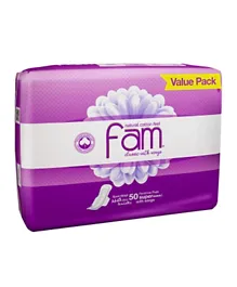 Fam Sanitary Pad Maxi Classic With  Wings Super - 50 Pieces