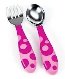 Munchkin - Toddler Fork and Spoon Set - Pink