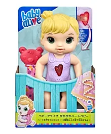 Baby Alive Happy Heartbeats Baby Doll, Responds to Play with 10+ Sounds and Blinking Heart